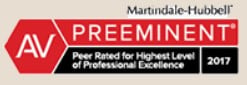 Martindale-Hubbell | AV Preeminent | Peer Rated for Highest Level of Professional Excellence 2017